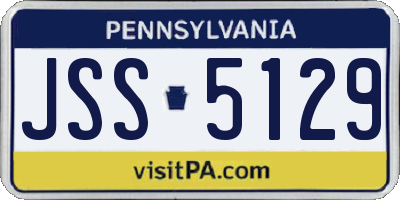PA license plate JSS5129