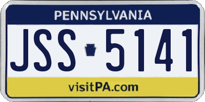 PA license plate JSS5141