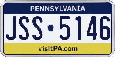 PA license plate JSS5146