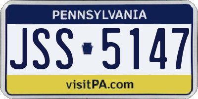 PA license plate JSS5147