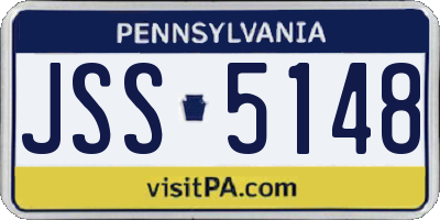 PA license plate JSS5148