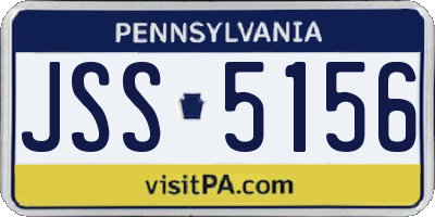 PA license plate JSS5156