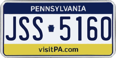 PA license plate JSS5160