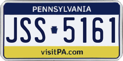 PA license plate JSS5161
