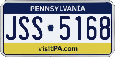 PA license plate JSS5168
