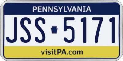 PA license plate JSS5171