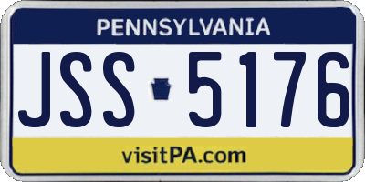 PA license plate JSS5176