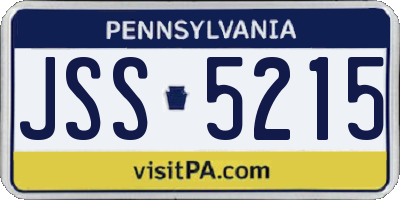 PA license plate JSS5215