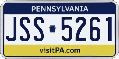 PA license plate JSS5261