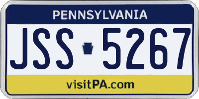 PA license plate JSS5267