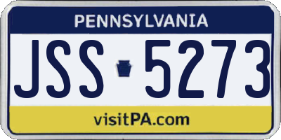 PA license plate JSS5273