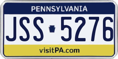 PA license plate JSS5276