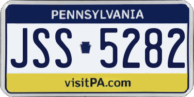 PA license plate JSS5282