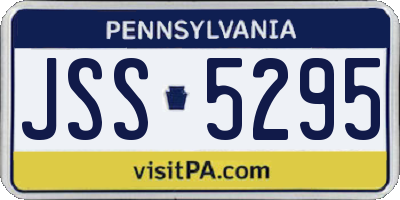 PA license plate JSS5295
