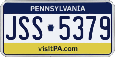 PA license plate JSS5379