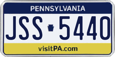 PA license plate JSS5440