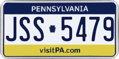 PA license plate JSS5479