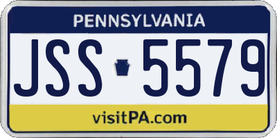 PA license plate JSS5579
