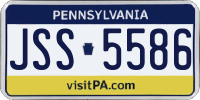 PA license plate JSS5586