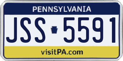 PA license plate JSS5591