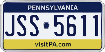 PA license plate JSS5611