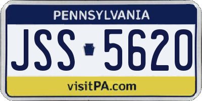 PA license plate JSS5620