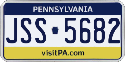 PA license plate JSS5682