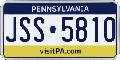 PA license plate JSS5810