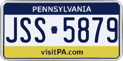 PA license plate JSS5879