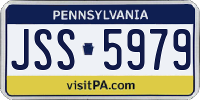 PA license plate JSS5979