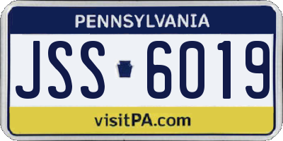 PA license plate JSS6019