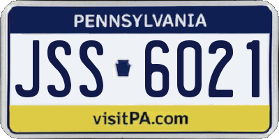 PA license plate JSS6021