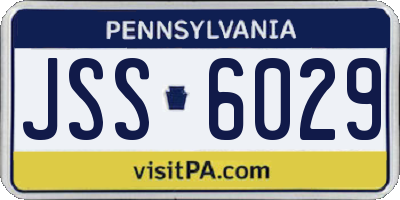 PA license plate JSS6029