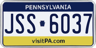 PA license plate JSS6037