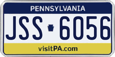 PA license plate JSS6056