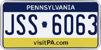 PA license plate JSS6063