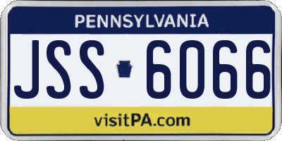 PA license plate JSS6066