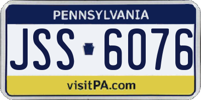 PA license plate JSS6076