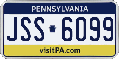 PA license plate JSS6099