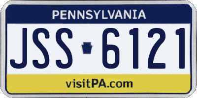 PA license plate JSS6121