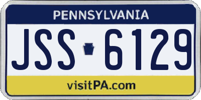 PA license plate JSS6129