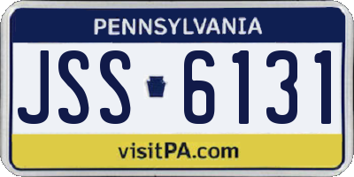 PA license plate JSS6131