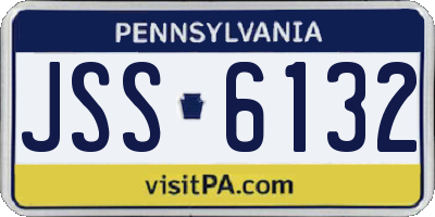 PA license plate JSS6132