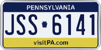PA license plate JSS6141