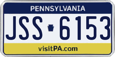 PA license plate JSS6153