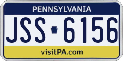PA license plate JSS6156
