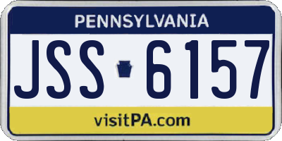 PA license plate JSS6157