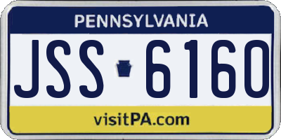 PA license plate JSS6160