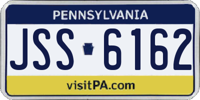 PA license plate JSS6162