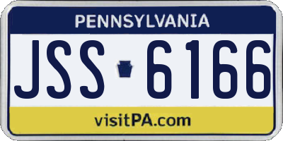 PA license plate JSS6166